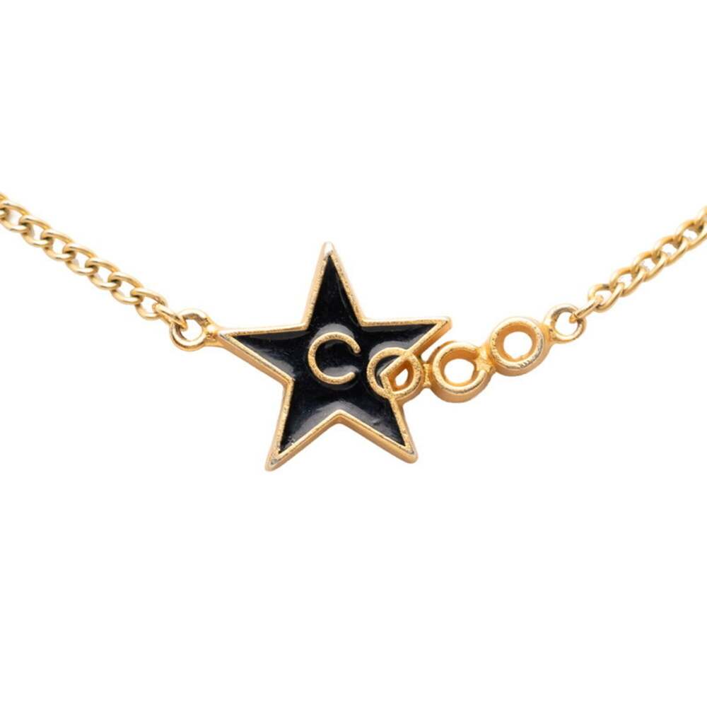 Chanel Pendant Necklace Gold And Black #256738C55B